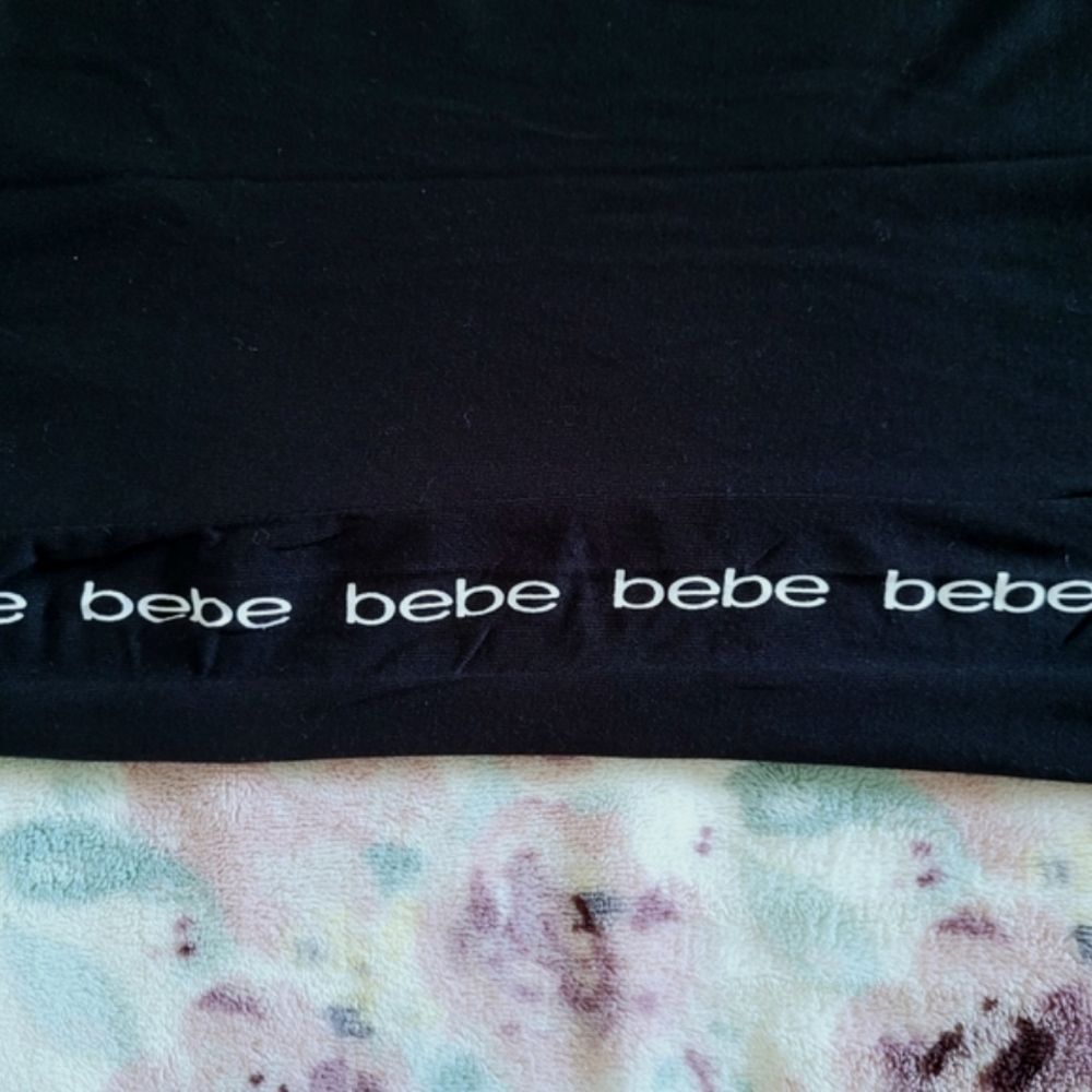 bebe Black🖤 Mini Logo Tape Lightweight Hoodie - NWT - Picture 8 of 16